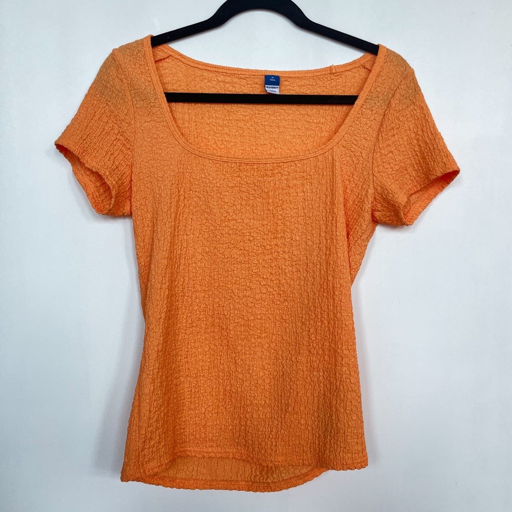 Orange Textured Women's Top